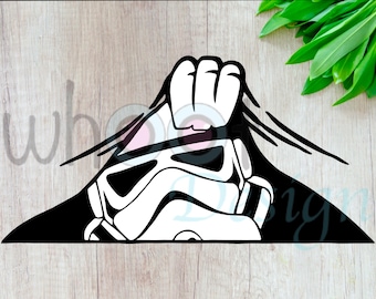 Star Wars Stormtrooper Peek-a-boo Vinyl Decal: Car, Laptop