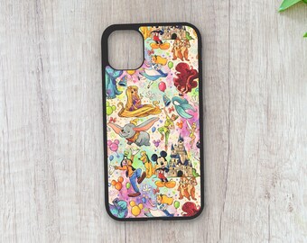 Cartoon Phone Case | iPhone Case | Custom Phone Case | Watercolor Phone Case