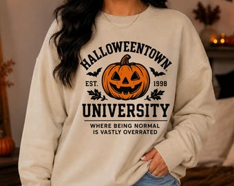 Halloweentown University Sweatshirt, Halloweentown Est 1998, Fall Sweatshirt, Cozy Halloween Sweater