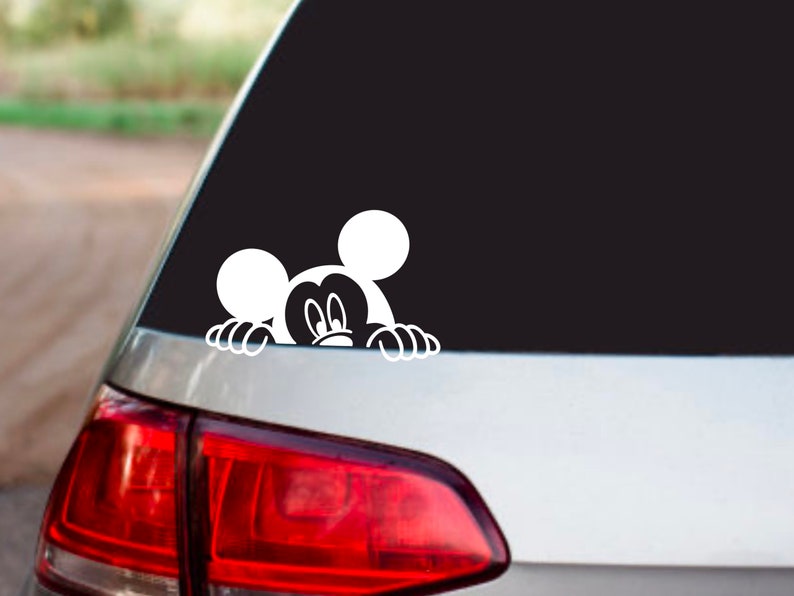 Mickey Mouse Peek-a-boo Vinyl Decal | Car, Laptop, Window Sticker - Etsy