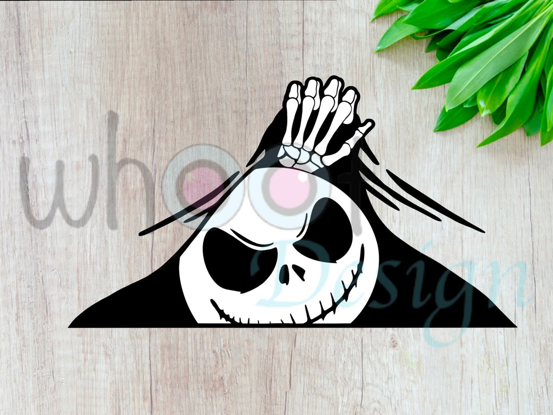 Vinyl Decal Jack Skellington Decal Peekaboo Decal Disney Inspired