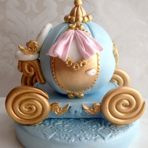 Cinderella Carriage Fondant Cake Topper. Princess Edible - Etsy