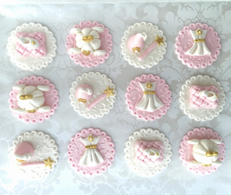 Princess Fondant Cupcake Toppers/ Custom Birthday Cupcake Etsy