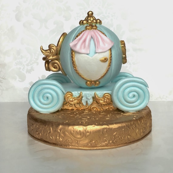 Il Etait Une Fois Topper Gateau Fondant Princess Carriage Etsy