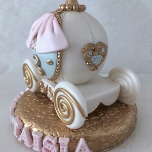 Cinderella Carriage Fondant Cake Topper. Princess Edible Topper ...