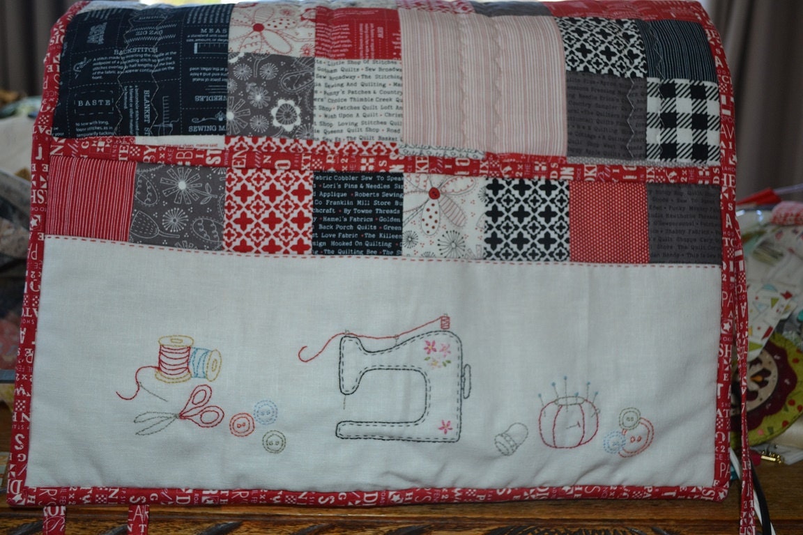 Embroidered Sewing Machine Cover Pattern Etsy
