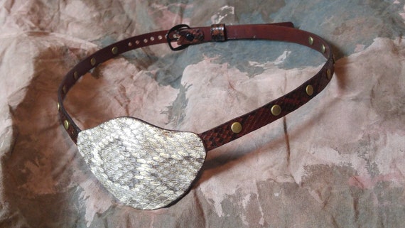 Rattlesnake Leather Eyepatch -- Western Diamondback