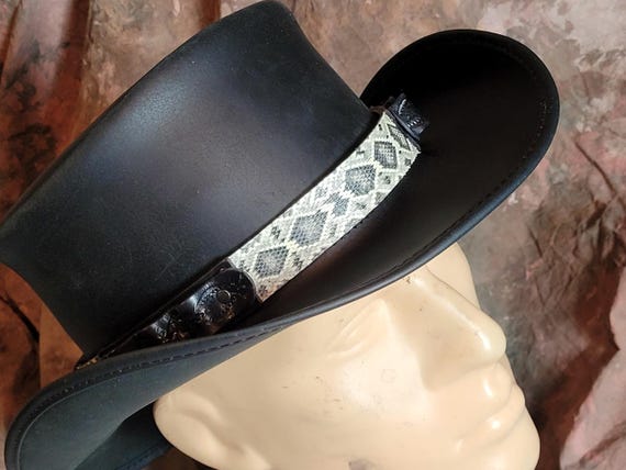 Snakeskin or Alligator & Cowhide Leather Bandolier Hatband