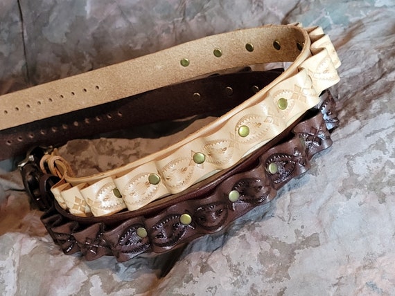 Tooled Bullet Loop Bandolier Hatband