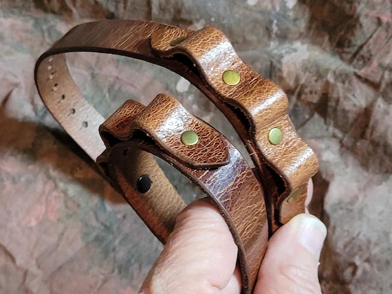 bullet loop bandolier hatband -- Cowboy Western Wasteland Steampunk -- Buffalo  Leather hat band -- hat belt  -- USA