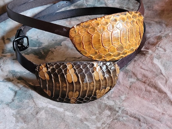 NEW! Exotic Leather Slim Eye Patch