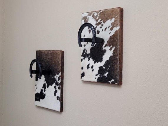 Beautiful Real Spotted Cowhide Hat Rack