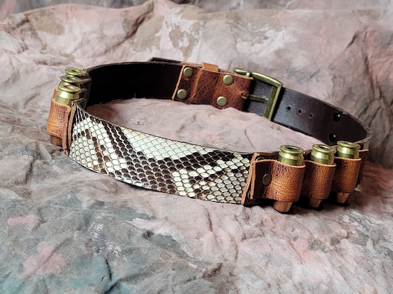 Python Snakeskin Bullet Loop Hat Band