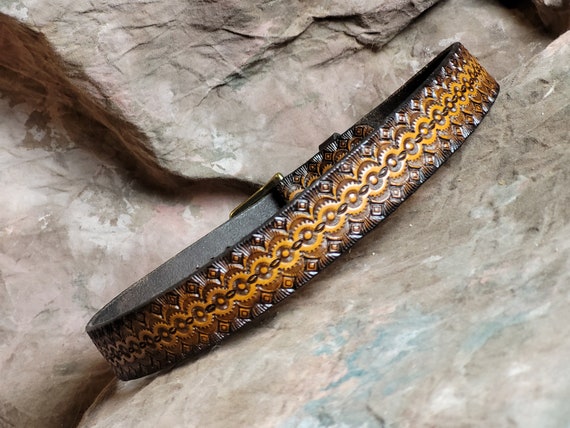 Hand Tooled Leather Hatband