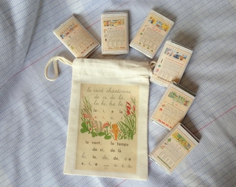Master gift, fabric bag and chocolates, retro illustrations, garnished or not
