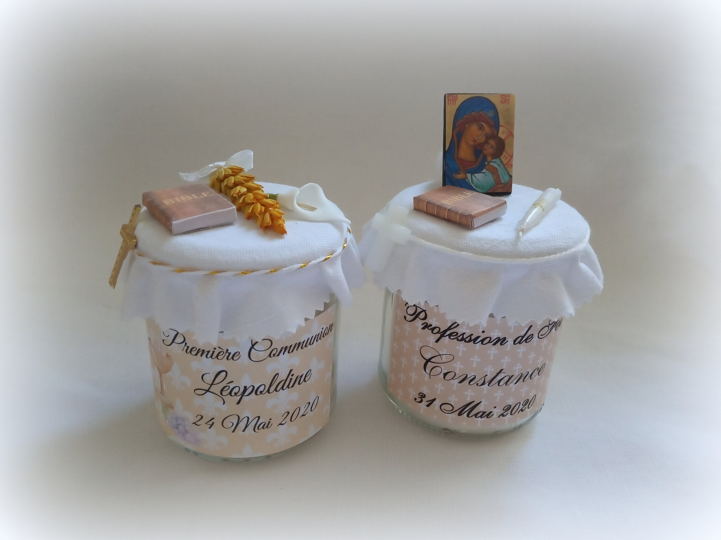 Cadeau Première communion Bougie personnalisable Etsy