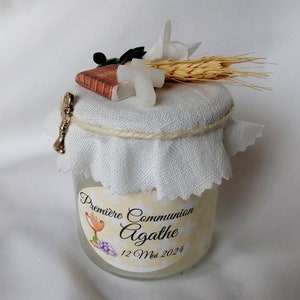 Cadeau Première communion, Bougie personnalisable,