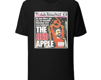 Zohran Mamdani “Red Apple” Parody Unisex T-Shirt – Socialist NY Satire