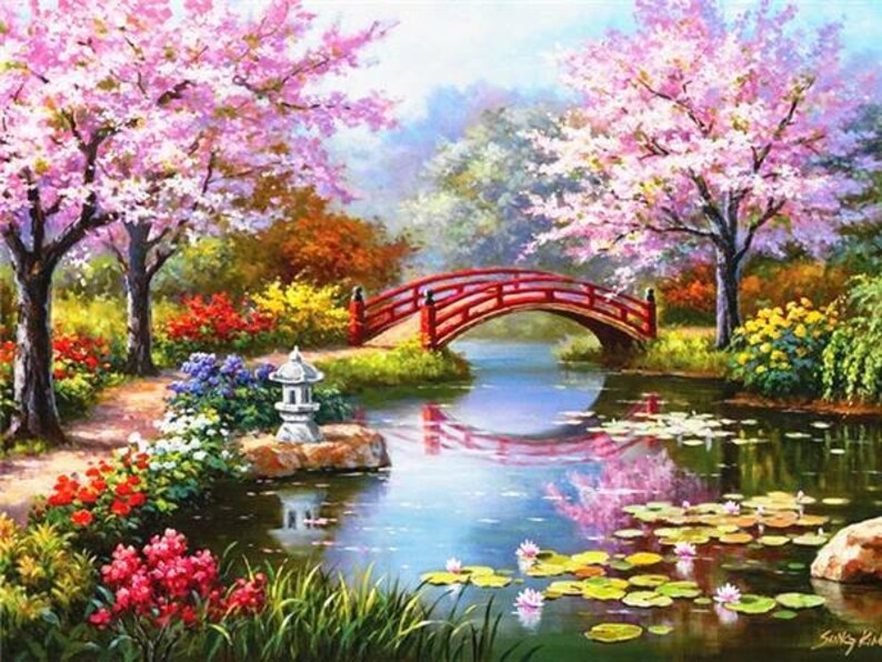 Covid Crafts 5D Diamond Landscape diamond painting flowers 5D Diamond Painting Kit diamond art painting flowers flowers diamond art