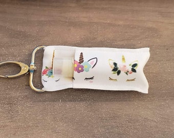 Keychain lip balm/lipstick holder