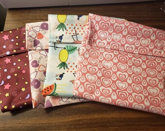 Reusable, food safe, sandwich bags
