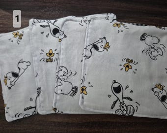 4 Pack Snoopy Cotton Coasters – Absorbent Drinkware Set
