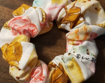 Handmade Cotton Scrunchie: Sloth, Llama, Unicorn Prints