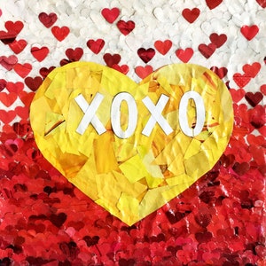 XOXO Candy Cuore Riciclato Carta Collage