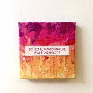 Pink and Yellow Lucky Fortune Tiny Canvas