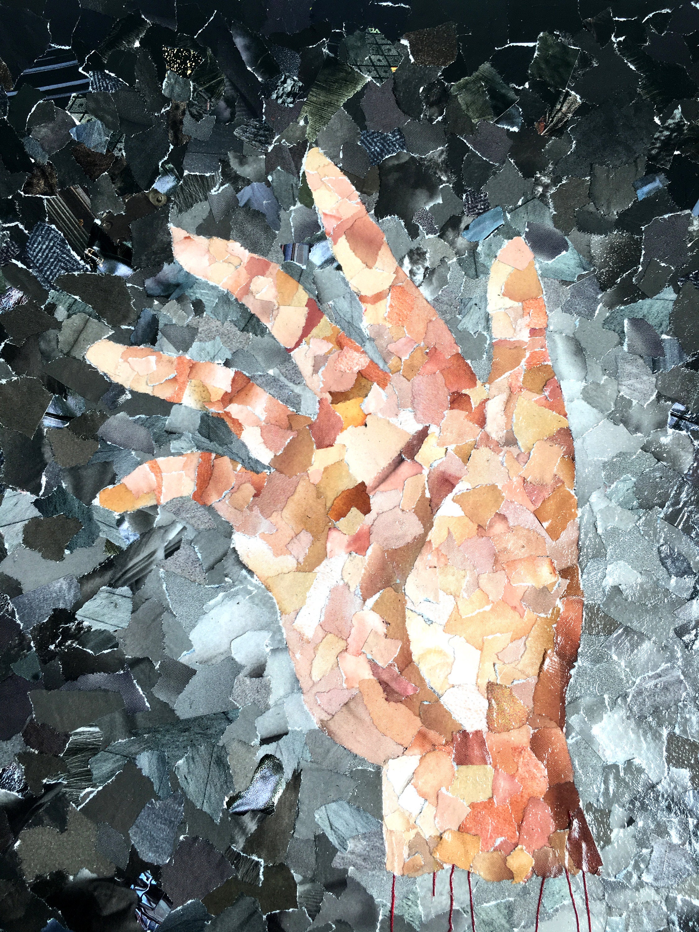 Original Contemporary Art, Unique Mosaiclike Wall Art Etsy