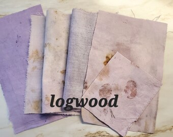 Choice of bundled eco dyed fabric/  pastel, earthy or rust /remnant eco dyed fabric for journals, mixed media, collage, mindful mending,