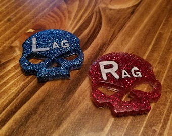 Glitter Skull X-Ray Markers – Custom Initials, Resin Radiology Markers, Rad Tech Gift