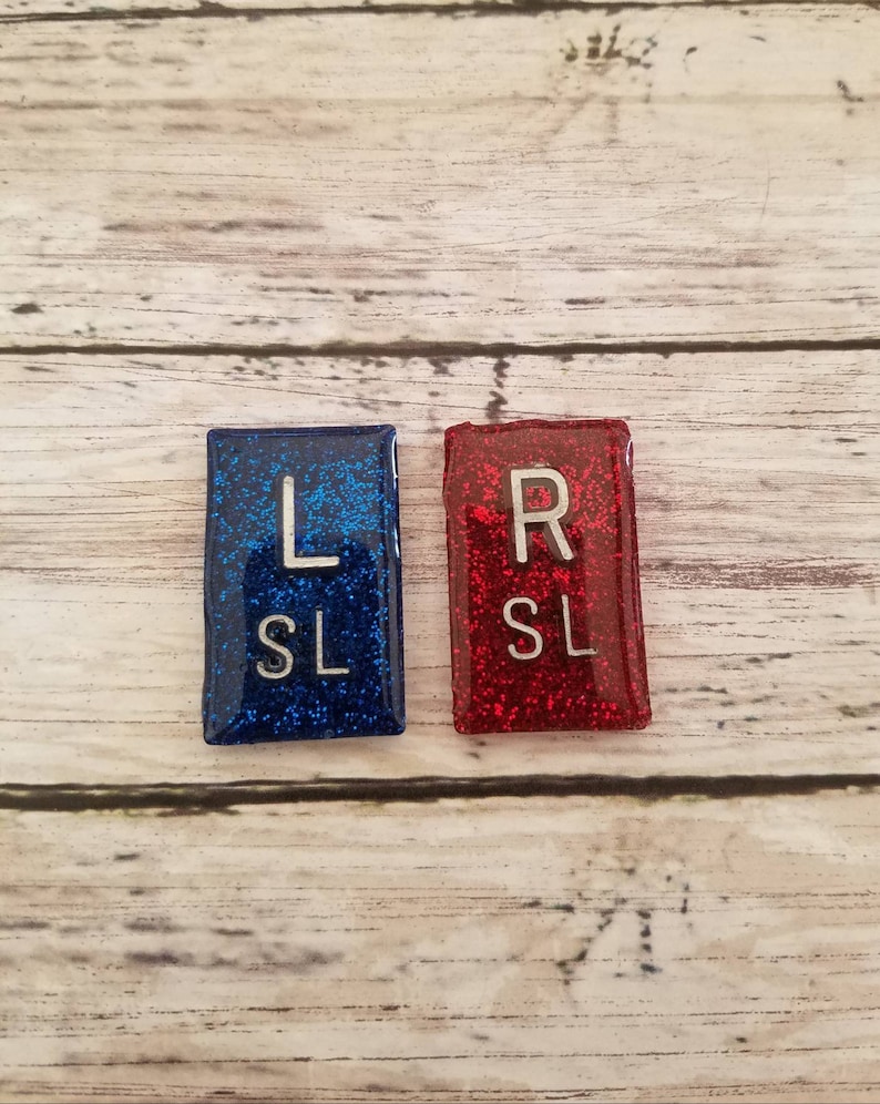 Glitter Rectangle Xray Markers With Initials or Numbers Etsy