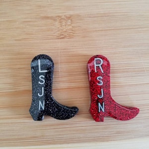 Cowboy boot xray markers with initials or numbers, lead Radiology xray markers, initials, rad tech, x-ray tech