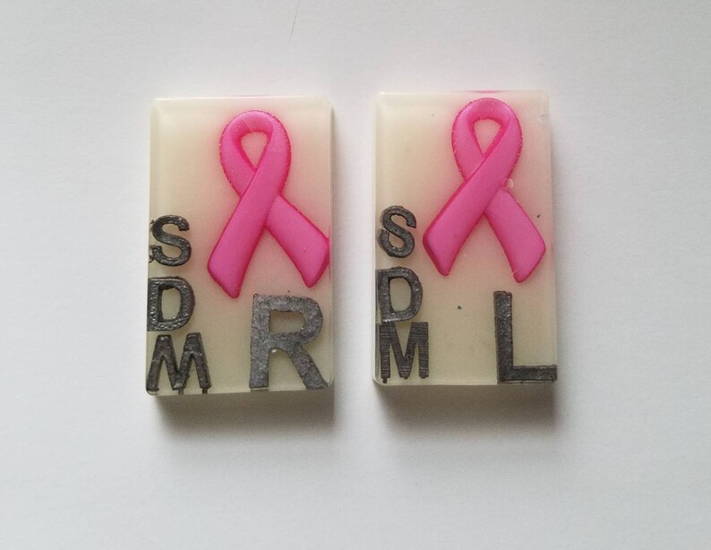 Breast cancer awareness xray marker up to 3 initials or Etsy