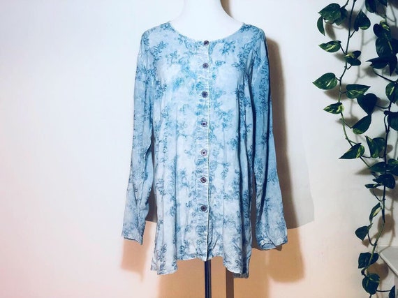Blue Indian Embroidered Top