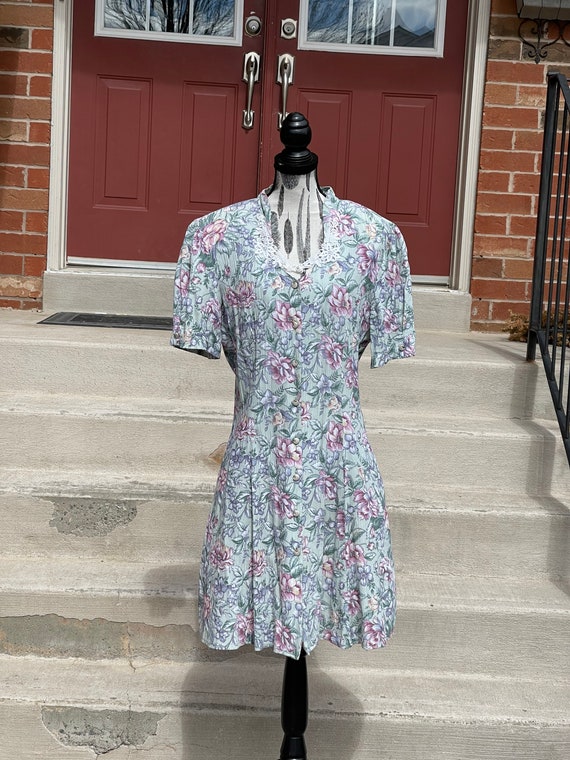 Vintage Creations Floral Women Midi Dress / Mid L… - image 2