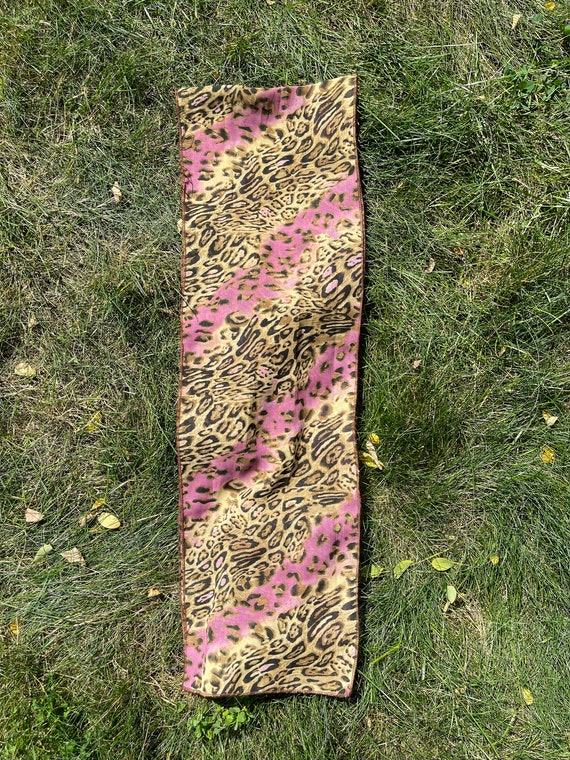 Vintage Animal Cat Print Hair Scarf Women / Vinta… - image 5