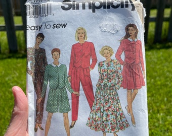 Vintage Simplicity Misses Skirt in Two Lengths Pants Shorts and Top Sewing Pattern 8064 / Maxi Midi Skirt Pattern