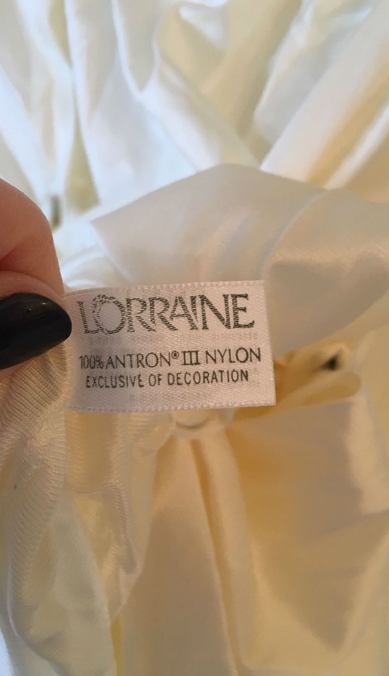 Vintage Lorraine Babydoll Nightie Nylon Babydoll Night Robe Peignoir Robe Beautiful Sheer with Rose Detail at Shoulders Size Medium