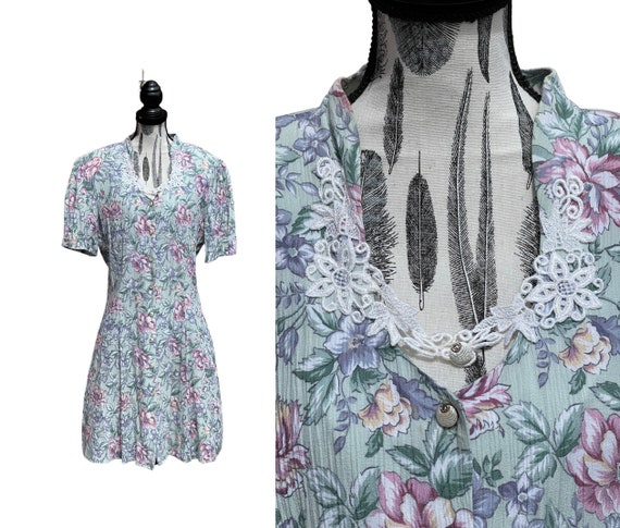 Vintage Creations Floral Women Midi Dress / Mid L… - image 1