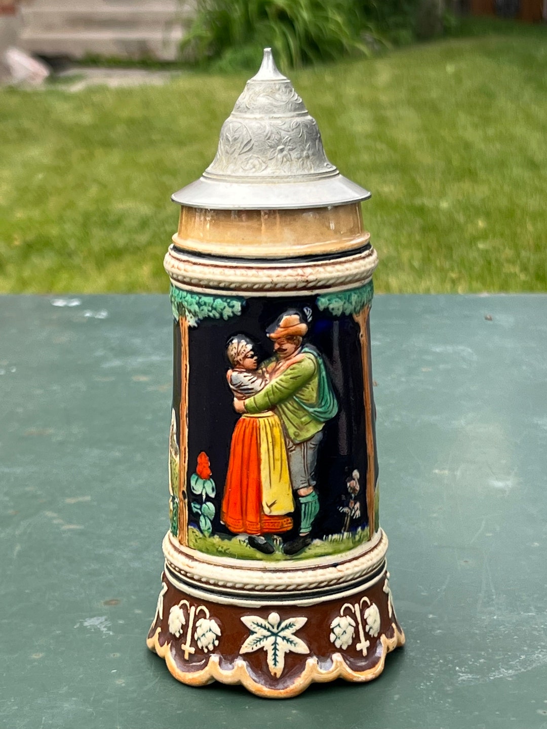 Vintage Musical Beer Stein With Lid / Ceramic Beer Stein / Etsy