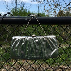 Vintage Silver Evening Bag Silver Clutch Purse Silver Evening Clutch Silver Evening Bag Silver Clutch Bag 60s Clutch Bag 1960s Purse image 1