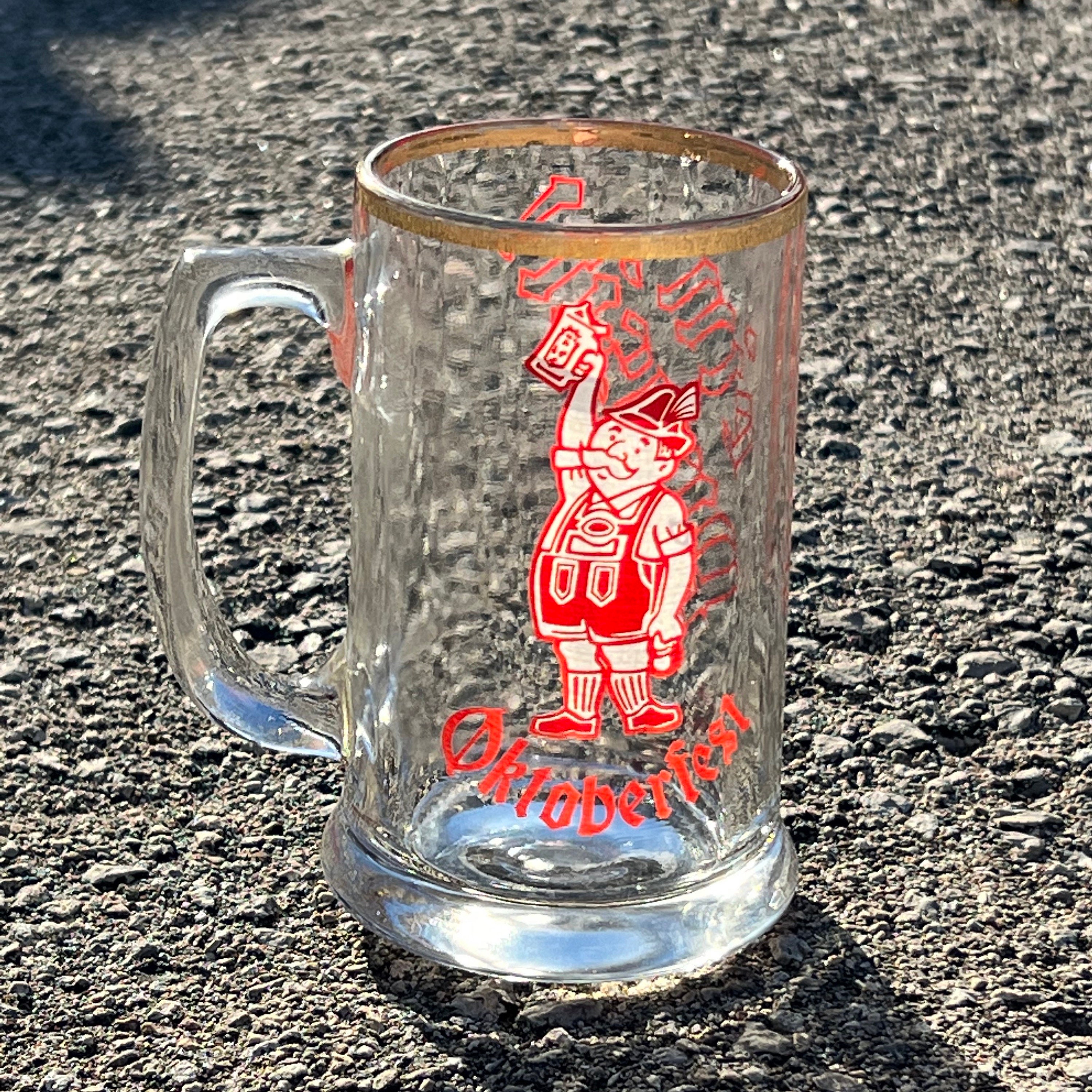 Classic German Glass Stein Beer Mug - 22 oz Capacity