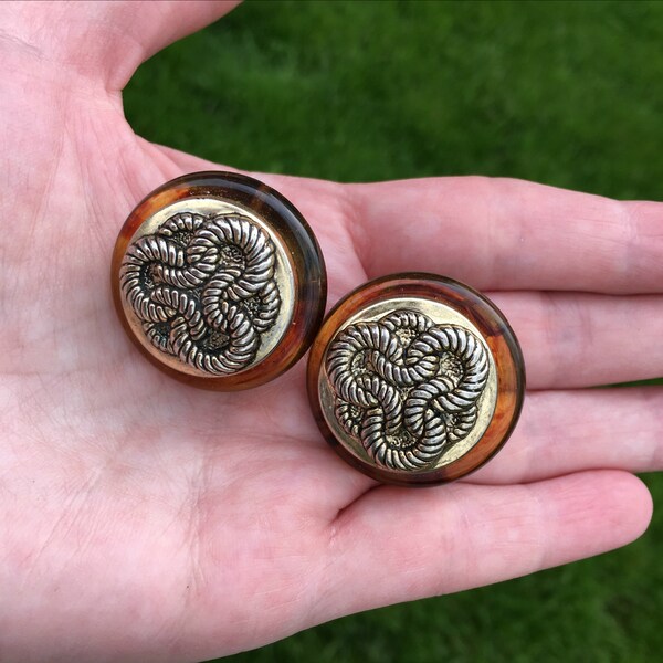 Resin Metal Button Etsy