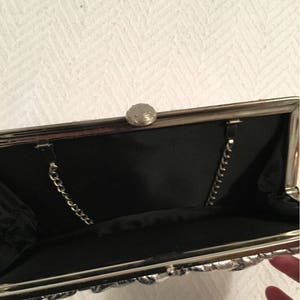 Vintage Silver Evening Bag Silver Clutch Purse Silver Evening Clutch Silver Evening Bag Silver Clutch Bag 60s Clutch Bag 1960s Purse image 8