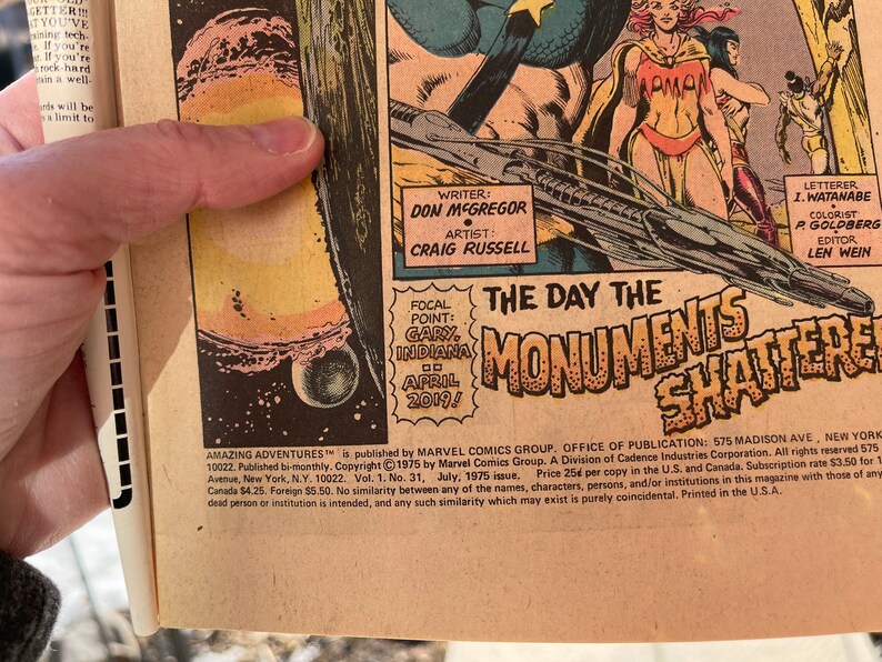 Amazing Adventures featuring Killraven Warrior of the Worlds NO. 31 July 1975 Published by Marvel Comics Group image 3