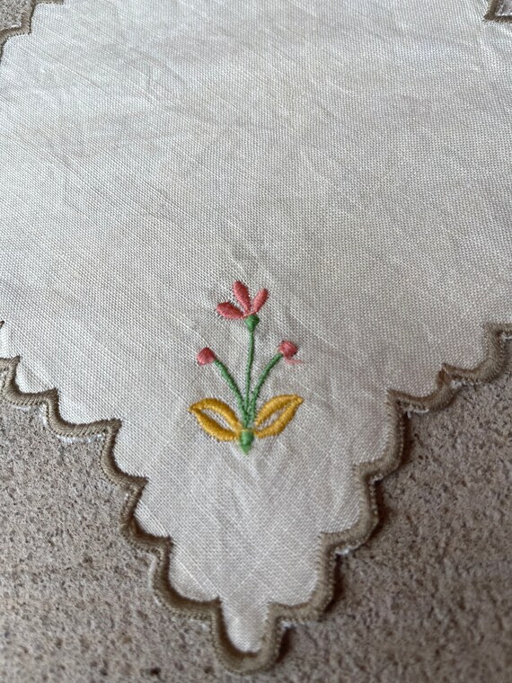 Embroidered Linen Handkerchief Set of 2 Mother of… - image 5