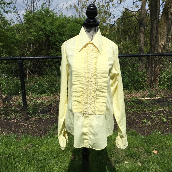 yellow ruffle shirt