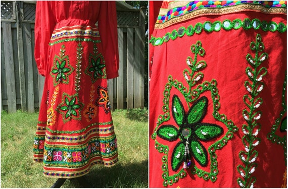 Embroidered clearance skirt etsy